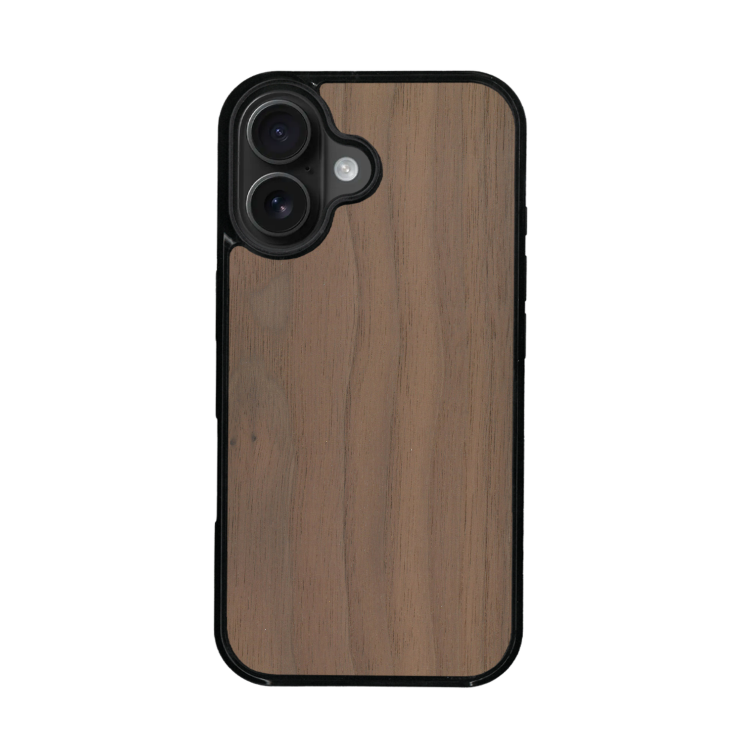 Coque de protection en bois véritable fabriquée en France pour iPhone 17 sans gravure avec un design minimaliste et moderne