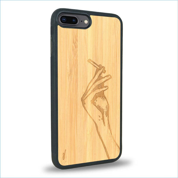Coque iPhone 7 Plus / 8 Plus - La Garçonne - Coque en bois