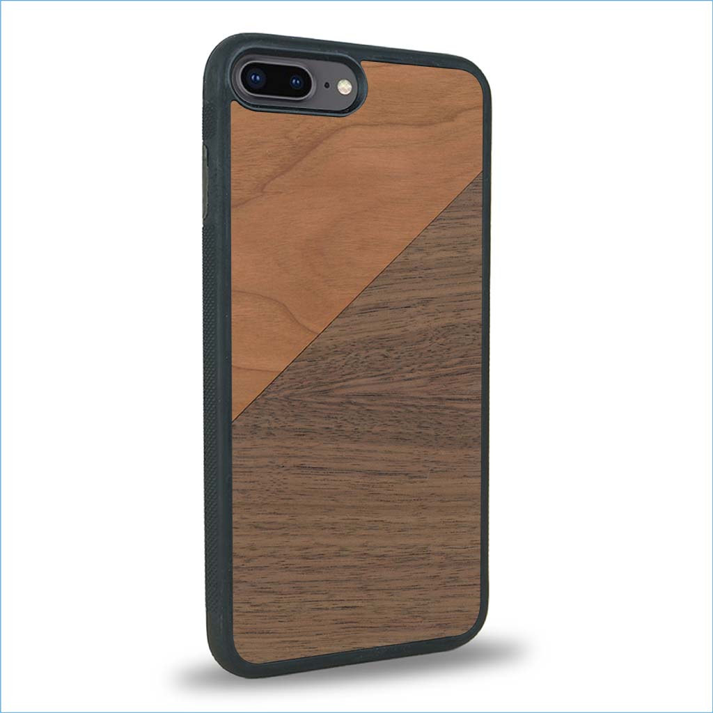 Coque iPhone 7 Plus / 8 Plus - Le Duo - Coque en bois