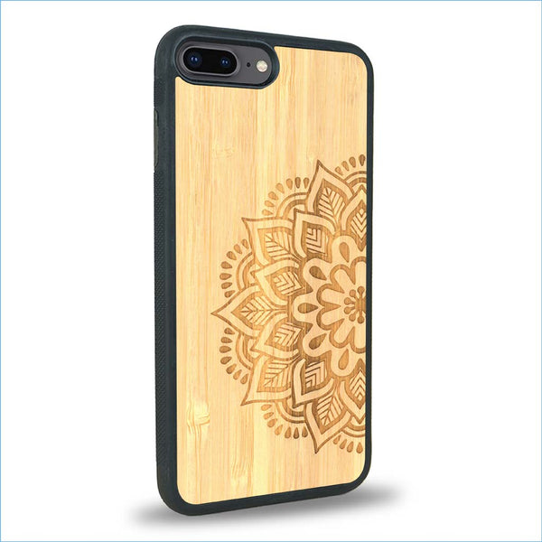 Coque iPhone 7 Plus / 8 Plus - Le Mandala Sanskrit - Coque en bois