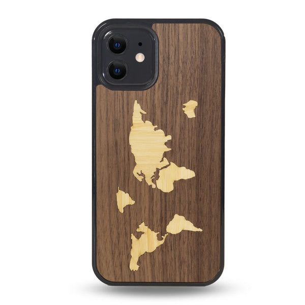 Coque Iphone - La Mappemonde - Coque en bois