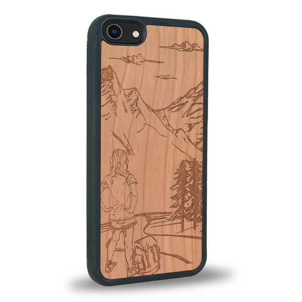 Coque iPhone SE 2020 - L'Exploratrice - Coque en bois