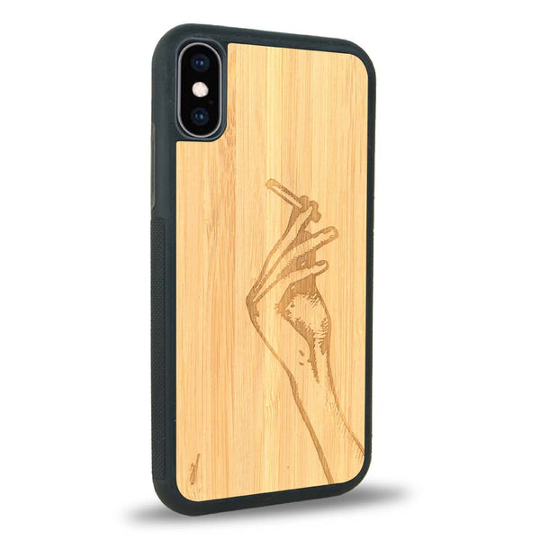 Coque iPhone XS - La Garçonne - Coque en bois