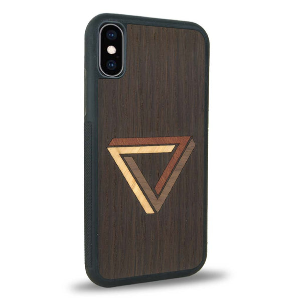 Coque iPhone XS - Le Triangle - Coque en bois