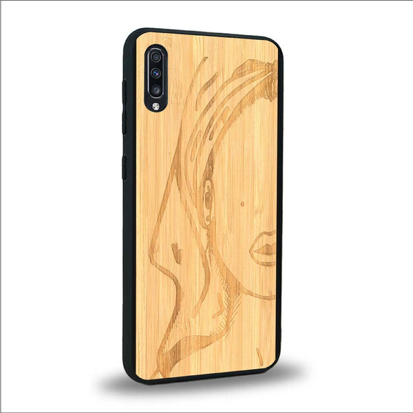 Coque Samsung A70 - Au féminin - Coque en bois