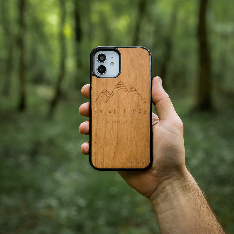 Coque Samsung - En Altitude - Coque en bois