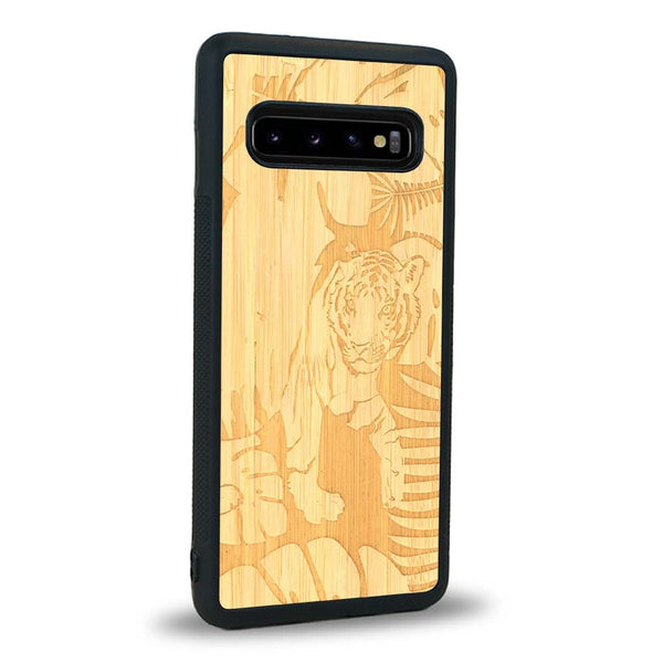 Coque Samsung S10+ - Le Tigre - Coque en bois