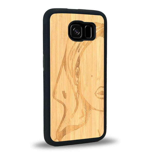 Coque Samsung S6E - Au féminin - Coque en bois