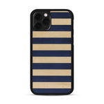 Coque de protection en bois véritable fabriquée en France pour  alliant plusieurs essences de bois pour représenter une marinière