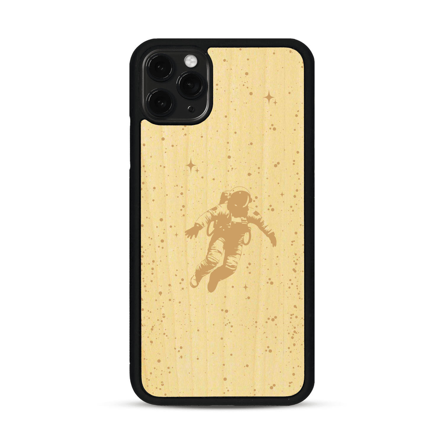 Coque de protection en bois véritable fabriquée en France pour  sur le thème des astronautes