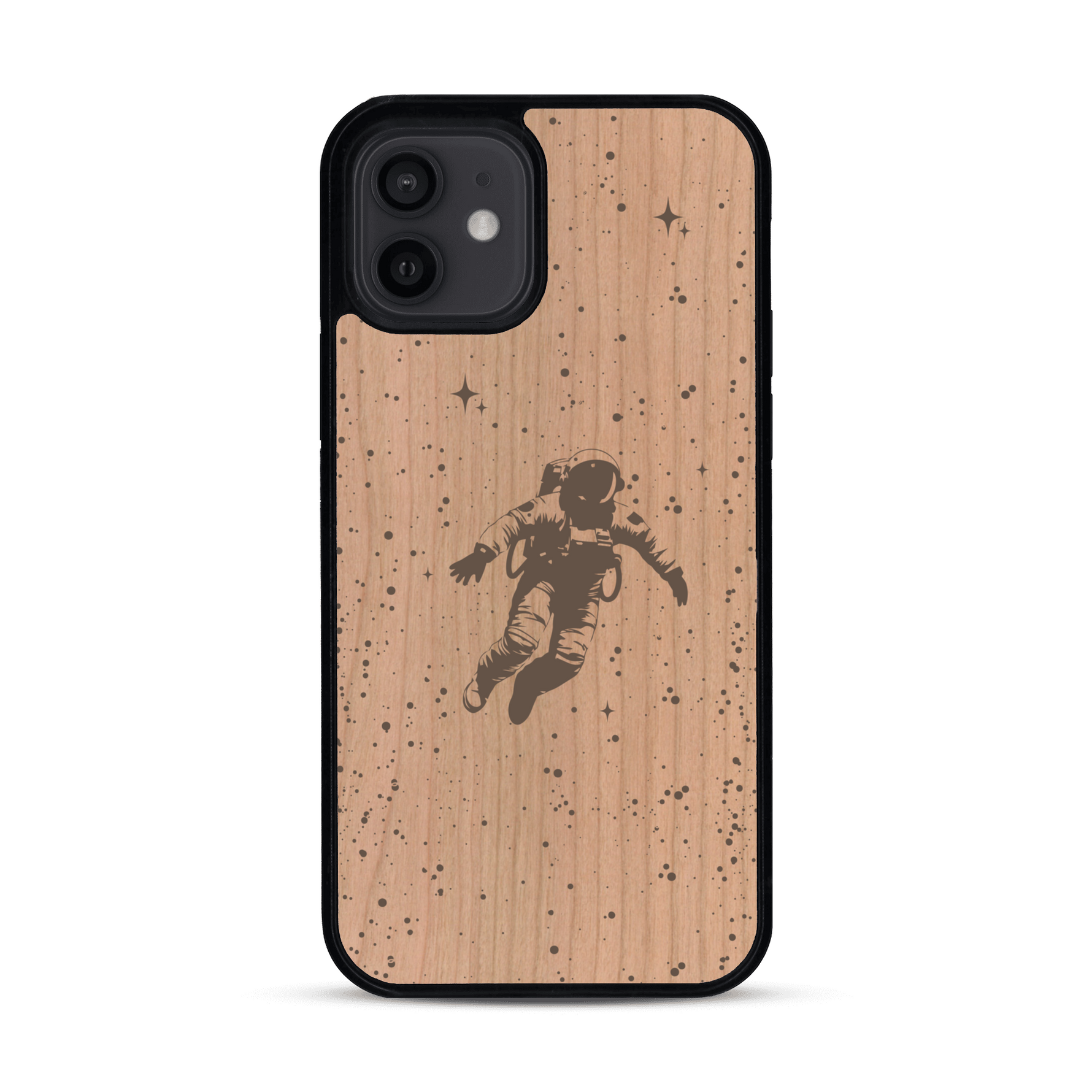 Coque de protection en bois véritable fabriquée en France pour  sur le thème des astronautes