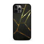 Coque de protection en bois véritable fabriquée en France pour  alliant plusieurs essences de bois pour représenter des fragments design