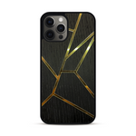 Coque de protection en bois véritable fabriquée en France pour  alliant plusieurs essences de bois pour représenter des fragments design