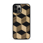 Coque de protection en bois véritable fabriquée en France pour  alliant plusieurs essences de bois pour représenter un classique intemporel de la marqueterie