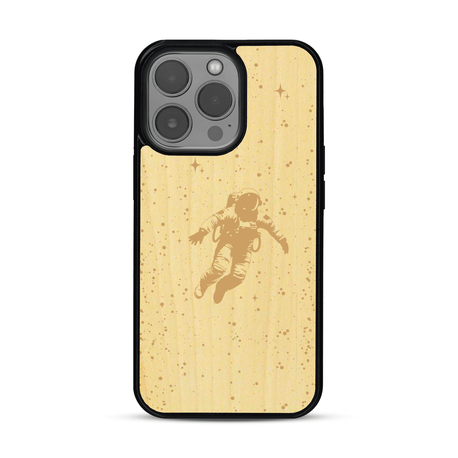 Coque de protection en bois véritable fabriquée en France pour  sur le thème des astronautes