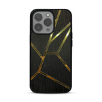 Coque de protection en bois véritable fabriquée en France pour  alliant plusieurs essences de bois pour représenter des fragments design