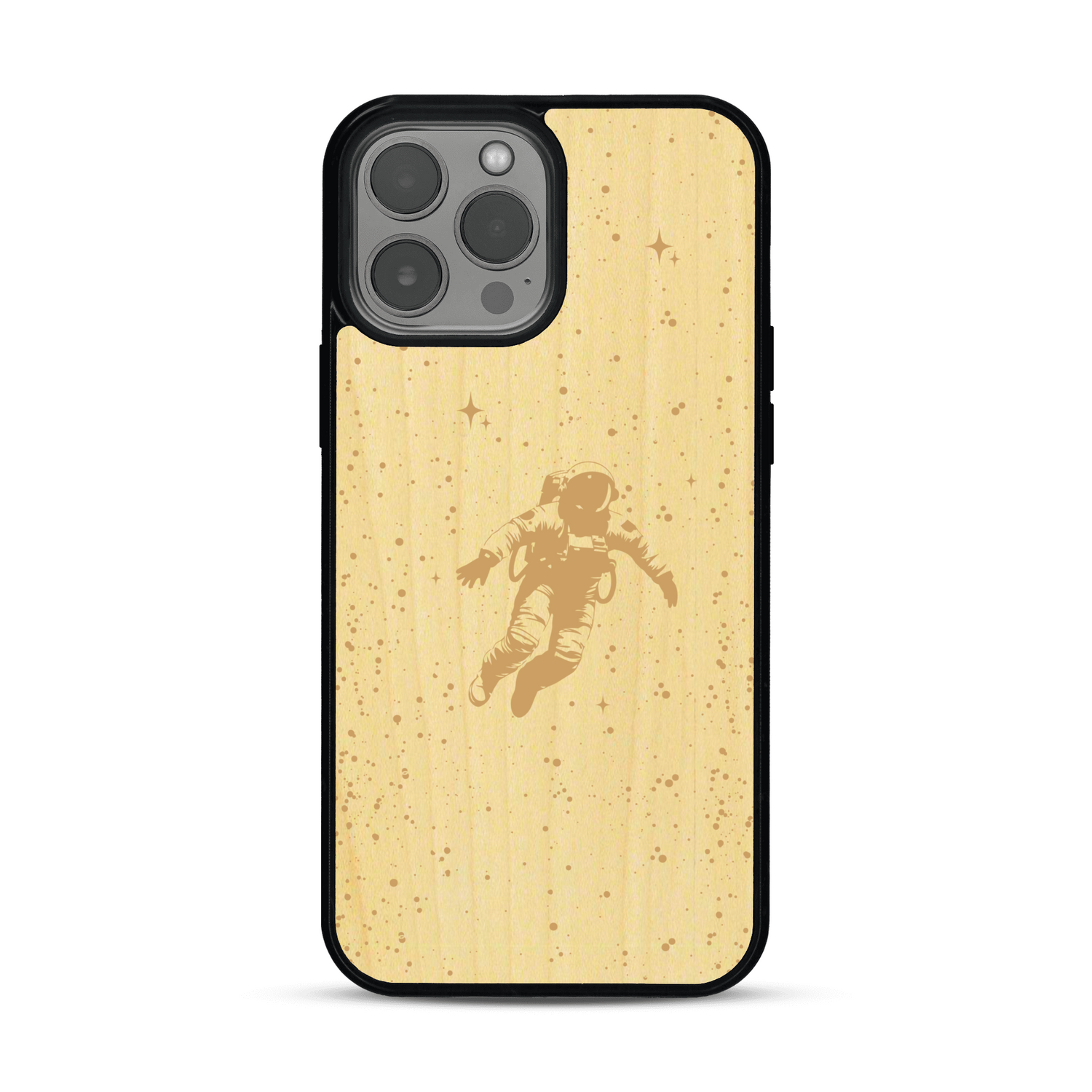 Coque de protection en bois véritable fabriquée en France pour  sur le thème des astronautes