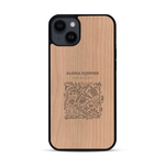 Coque de protection en bois véritable fabriquée en France pour  sur le thème de la plage, de l'été et vanlife.