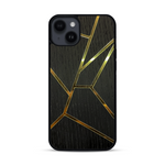 Coque de protection en bois véritable fabriquée en France pour  alliant plusieurs essences de bois pour représenter des fragments design
