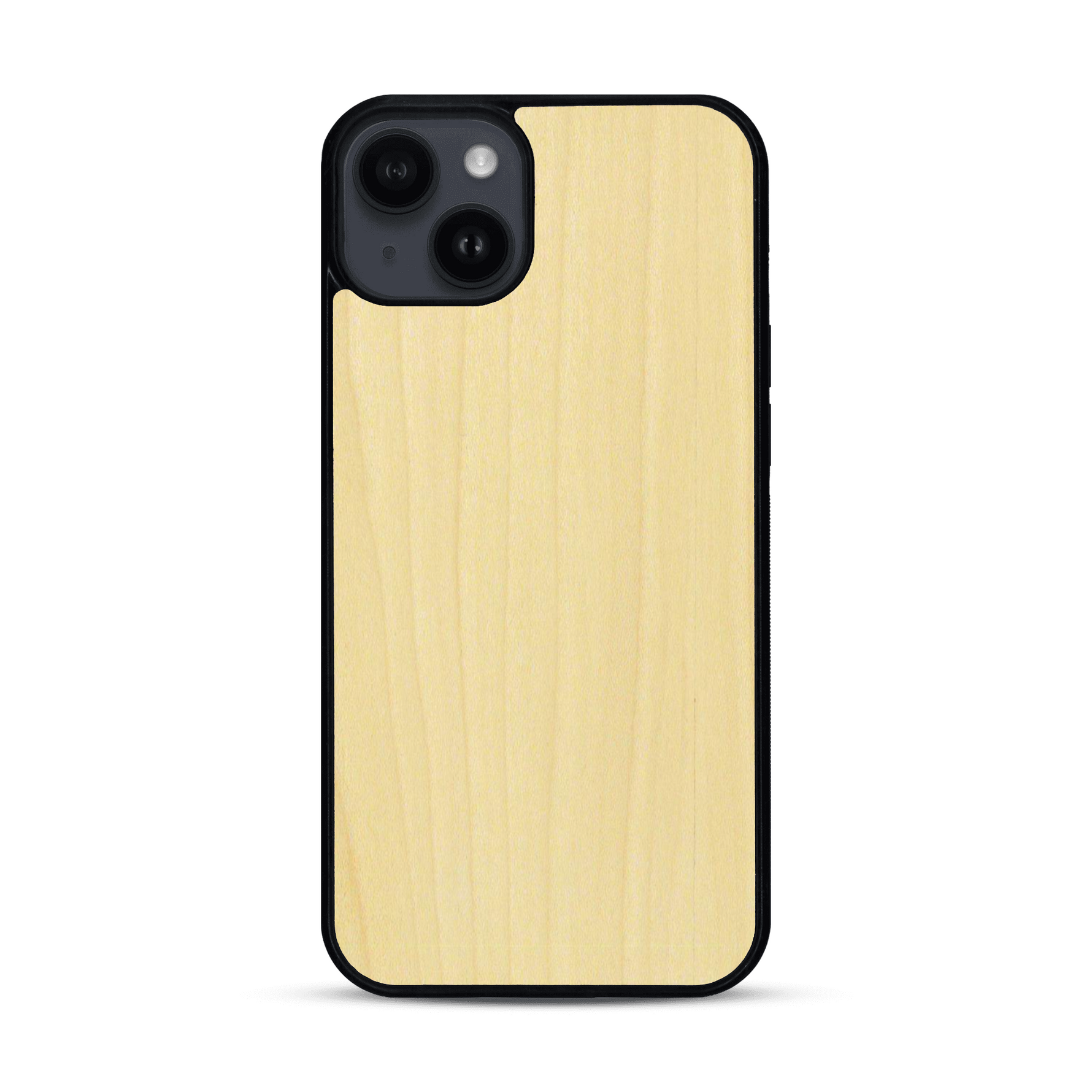Coque de protection en bois véritable fabriquée en France pour  sans gravure avec un design minimaliste et moderne