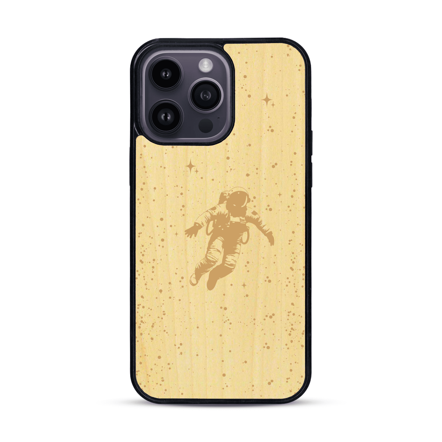 Coque de protection en bois véritable fabriquée en France pour  sur le thème des astronautes