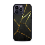 Coque de protection en bois véritable fabriquée en France pour  alliant plusieurs essences de bois pour représenter des fragments design