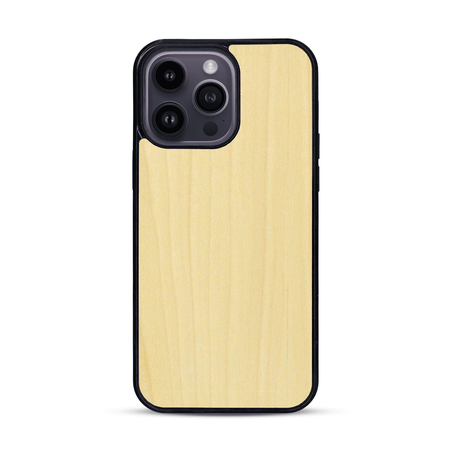 Coque de protection en bois véritable fabriquée en France pour  sans gravure avec un design minimaliste et moderne