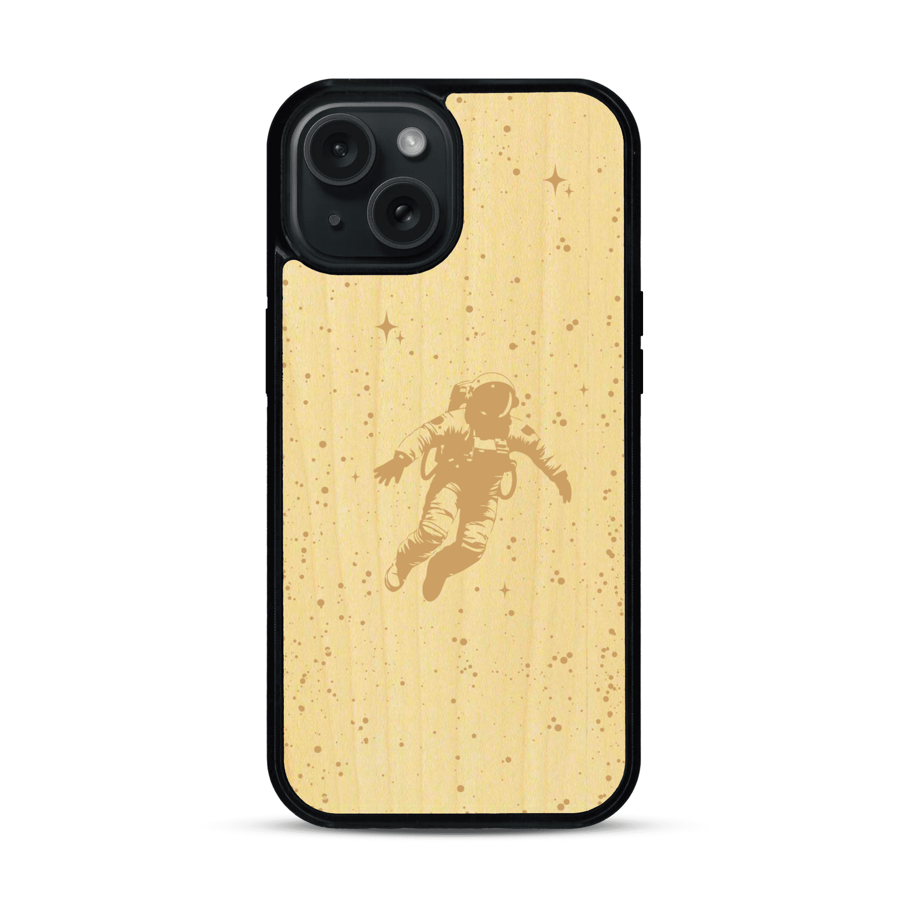 Coque de protection en bois véritable fabriquée en France pour  sur le thème des astronautes