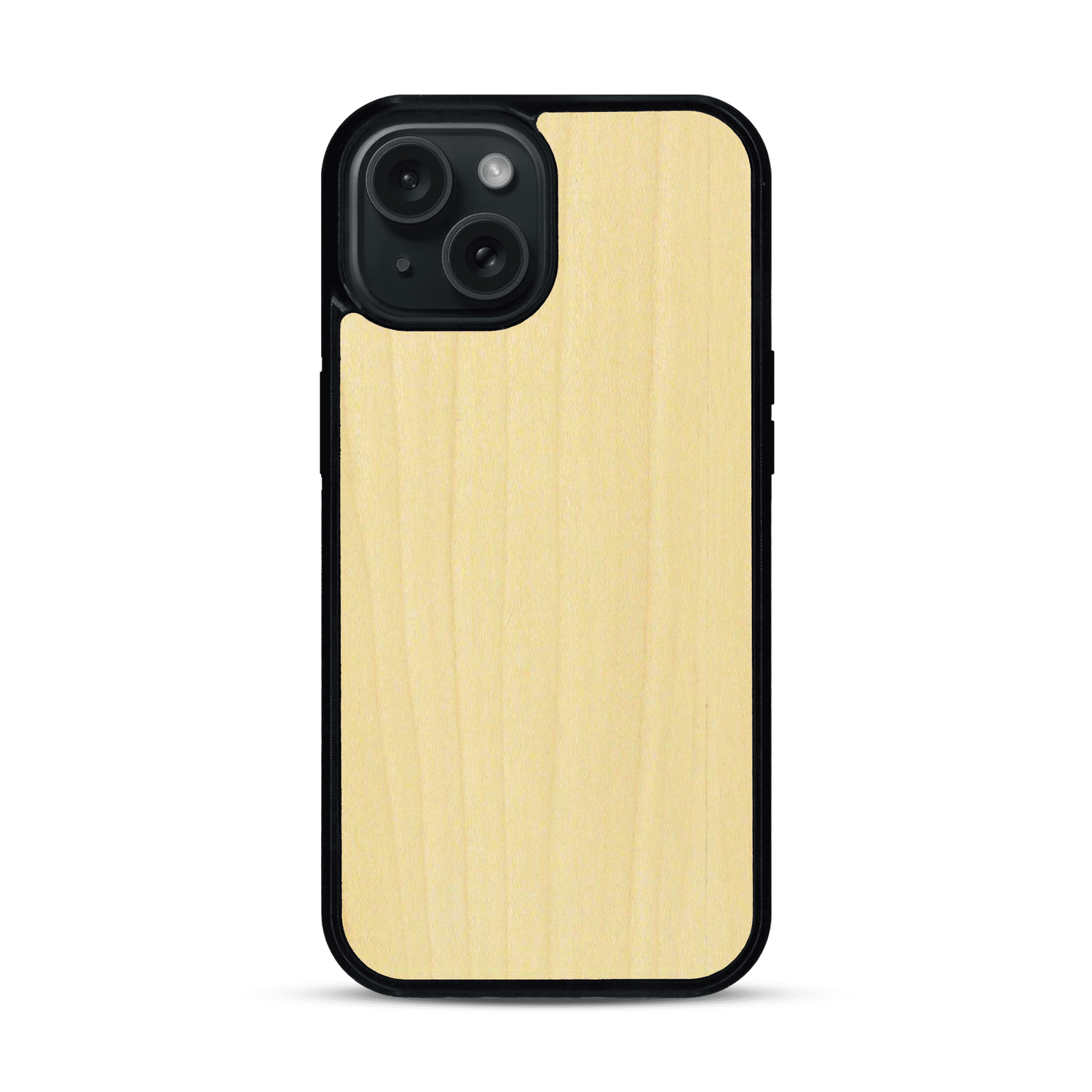 Coque de protection en bois véritable fabriquée en France pour  sans gravure avec un design minimaliste et moderne