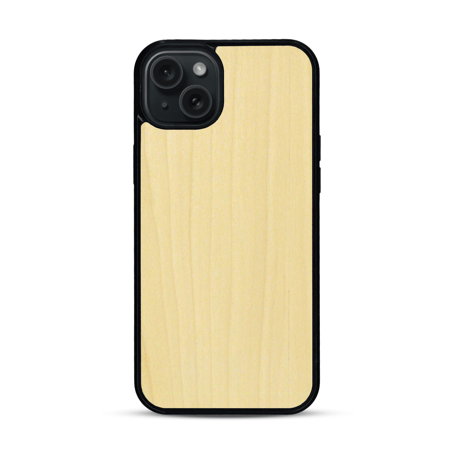 Coque de protection en bois véritable fabriquée en France pour  sans gravure avec un design minimaliste et moderne