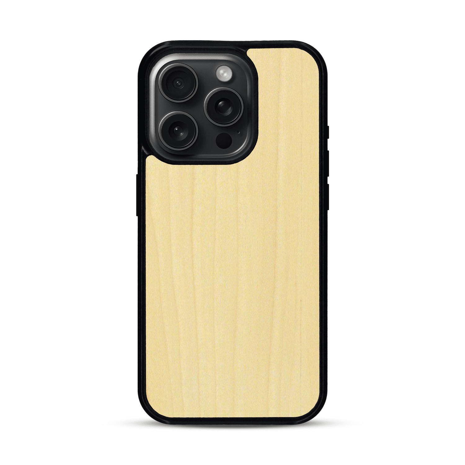 Coque de protection en bois véritable fabriquée en France pour  sans gravure avec un design minimaliste et moderne