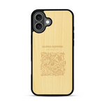 Coque de protection en bois véritable fabriquée en France pour  sur le thème de la plage, de l'été et vanlife.