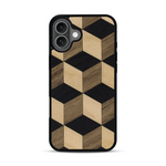Coque de protection en bois véritable fabriquée en France pour  alliant plusieurs essences de bois pour représenter un classique intemporel de la marqueterie