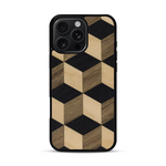 Coque de protection en bois véritable fabriquée en France pour  alliant plusieurs essences de bois pour représenter un classique intemporel de la marqueterie