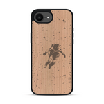 Coque de protection en bois véritable fabriquée en France pour  sur le thème des astronautes