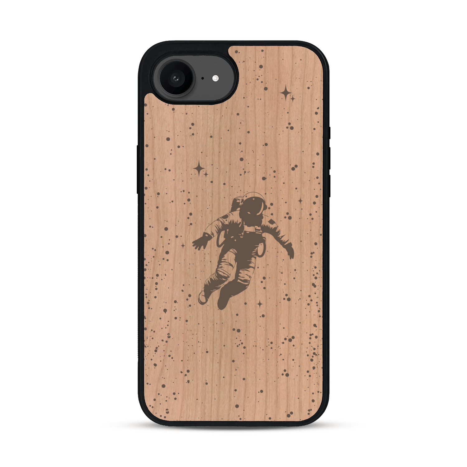 Coque de protection en bois véritable fabriquée en France pour  sur le thème des astronautes