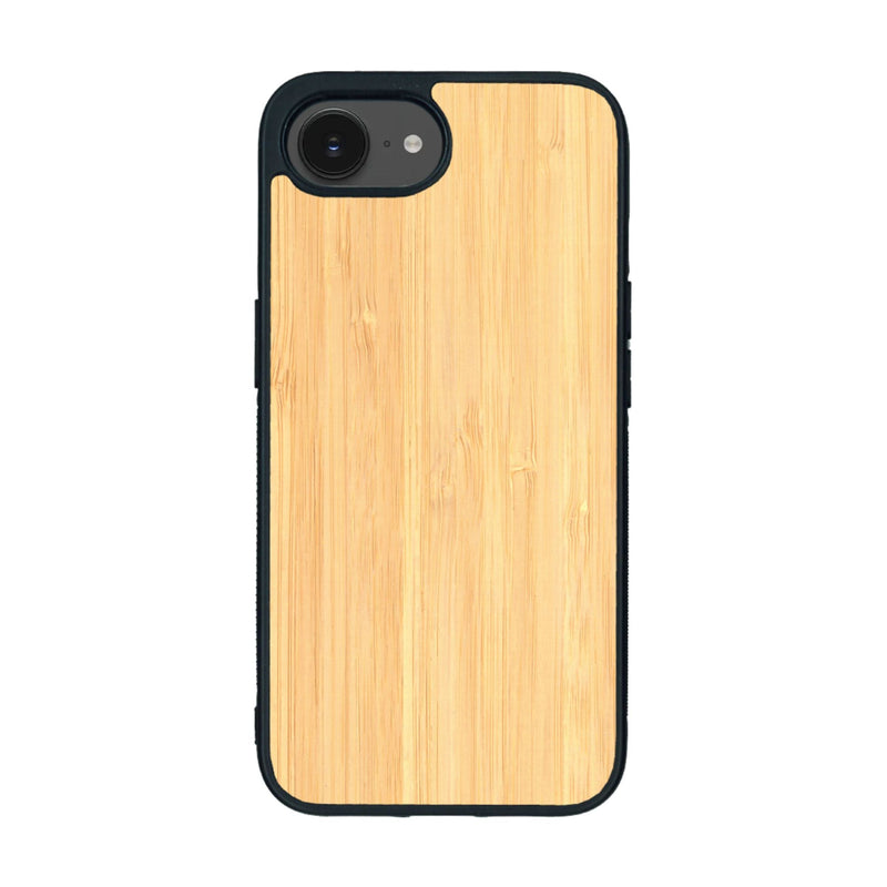 Coque de protection en bois véritable fabriquée en France pour iPhone 16e sans gravure avec un design minimaliste et moderne
