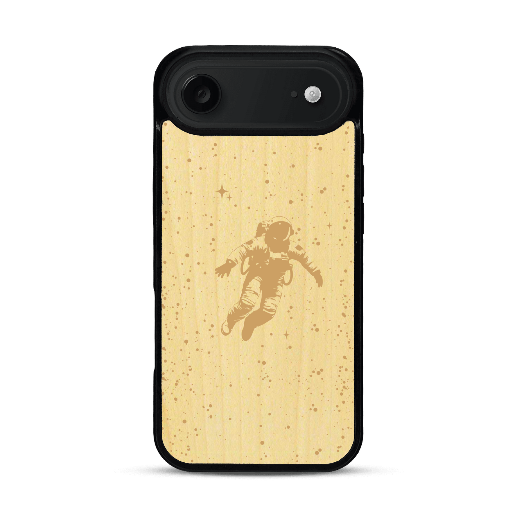 Coque de protection en bois véritable fabriquée en France pour  sur le thème des astronautes