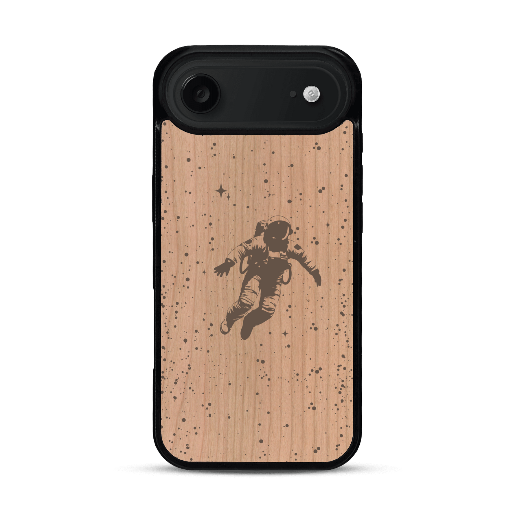 Coque de protection en bois véritable fabriquée en France pour  sur le thème des astronautes