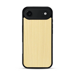 Coque de protection en bois véritable fabriquée en France pour  sans gravure avec un design minimaliste et moderne
