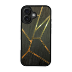 Coque de protection en bois véritable fabriquée en France pour iPhone 17 alliant plusieurs essences de bois pour représenter des fragments design