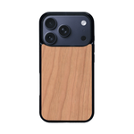 Coque de protection en bois véritable fabriquée en France pour iPhone 17 Pro sans gravure avec un design minimaliste et moderne