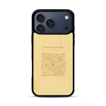 Coque de protection en bois véritable fabriquée en France pour  sur le thème de la plage, de l'été et vanlife.