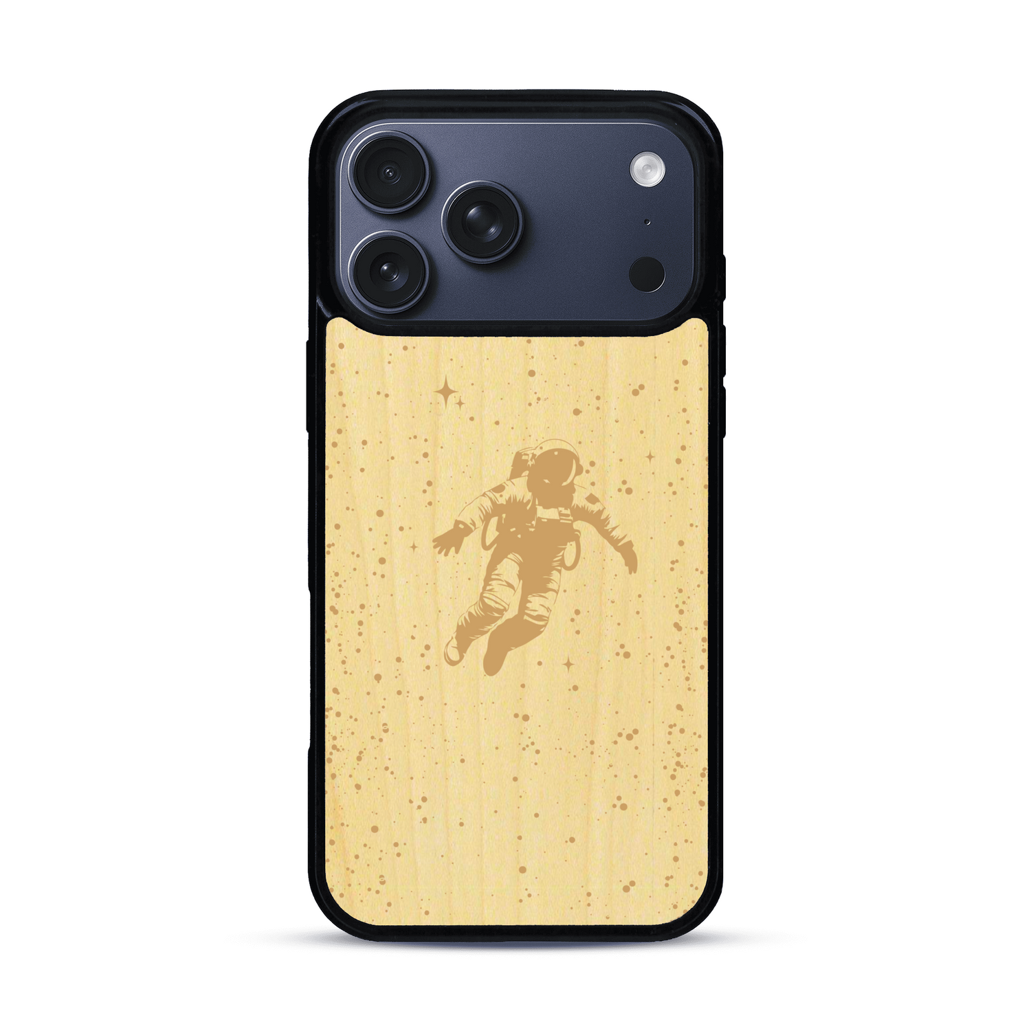 Coque de protection en bois véritable fabriquée en France pour  sur le thème des astronautes