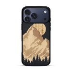 Coque de protection en bois véritable fabriquée en France pour  alliant plusieurs essences de bois pour représenter le mont Everest