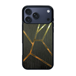 Coque de protection en bois véritable fabriquée en France pour iPhone 17 Pro Max alliant plusieurs essences de bois pour représenter des fragments design