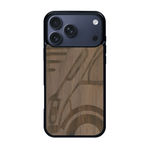 Coque de protection en bois véritable fabriquée en France pour iPhone 17 Pro Max sur le thème de l'automobile avec une authentique Mini Cooper
