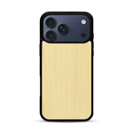 Coque de protection en bois véritable fabriquée en France pour  sans gravure avec un design minimaliste et moderne