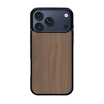 Coque de protection en bois véritable fabriquée en France pour iPhone 17 Pro Max sans gravure avec un design minimaliste et moderne