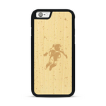 Coque de protection en bois véritable fabriquée en France pour  sur le thème des astronautes